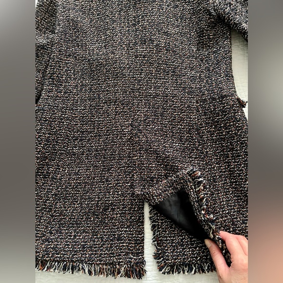 Massimo Dutti long coat / blazer - navy and copper, size US 4 - Picture 6 of 9